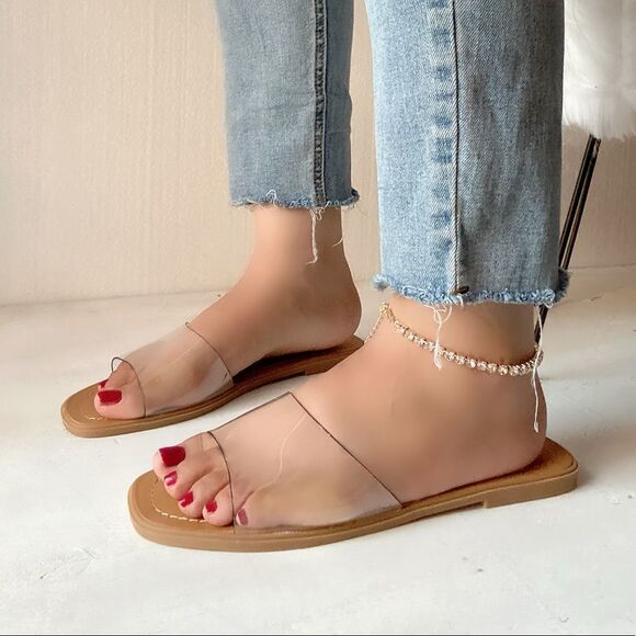 Clear Transprent Sandal Slides - Picture 3 of 3